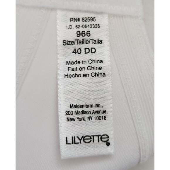 Lilyette Fit For You Bra Size 40DD Full Coverage Underwire Floral Lace Smoothing - Picture 8 of 9